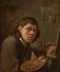 Selbstporträt im Studio von Gillis van Tilborgh the younger