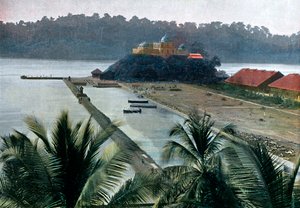 Port Blair, Hauptstadt der Andamanen- und Nikobareninseln, Indischer Ozean, ca. 1890 von Gillot