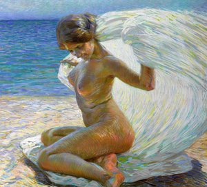 Akt am Strand von Gino Piccioni