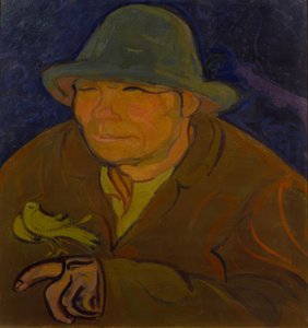 Der Mann mit dem Kanarienvogel von Gino Rossi