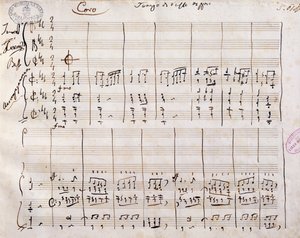 Handschriftliche Partitur von Gioacchino Rossini