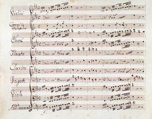 Notenseite der reduzierten Symphonie für Klavier von Tancredi