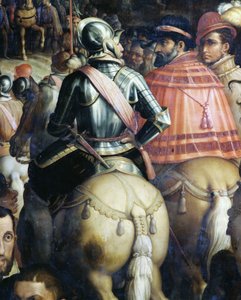 Der Triumph nach dem Krieg in Siena, Italien (Detail) von Giorgio (and workshop) Vasari