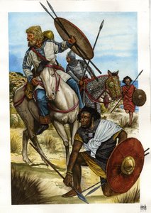 Barbar: ein Alan-Krieger, ein Vandale und ein Berber