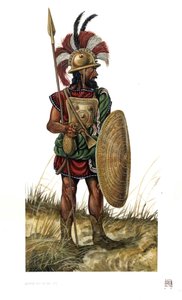 Römische Antike: Soldat der römischen Armee des 8. Jahrhunderts v. Chr. von Giorgio Albertini