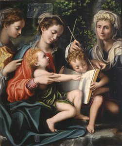 Jungfrau und Kind mit den Heiligen Johannes dem Täufer, Maria Magdalena und Elisabeth, ca. 1529 von Giorgio Gandini del Grano