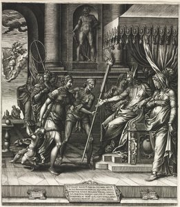 Die Verleumdung des Apelles, 1560 von Giorgio Ghisi