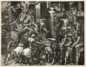 Der Fall von Troja und die Flucht des Aeneas