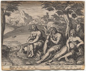 Das Gleichnis vom Sämann und dem Samen: Der Samen, der auf den Weg fiel (nach Gerard Van Groeningen, aktiv in Antwerpen 1563-1573)