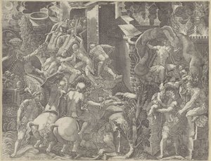 Der Fall von Troja und die Flucht des Aeneas