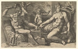 Venus und Vulkan an der Schmiede