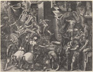 Der Fall von Troja und die Flucht des Aeneas