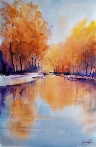 Herbstflussglühen