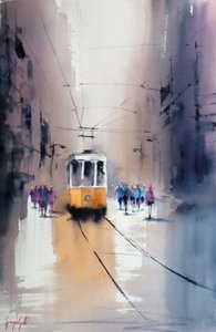 Stadtbahn Szene von Giorgio Gosti