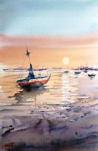 Goldene Stunde Boot von Giorgio Gosti
