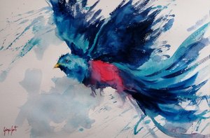 Lebhafter Fliegender Vogel von Giorgio Gosti