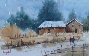 Winterweg zu den Hütten von Giorgio Gosti