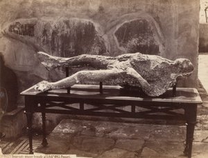 Menschlicher Abdruck, Pompeji von Giorgio Sommer