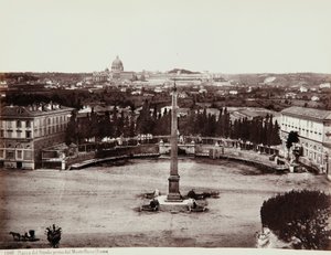 Ansicht der Piazza del Popolo vom Pincio (oder Pincio-Hügel), Rom