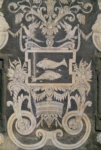 Allegorische Figuren und Tierkreiszeichen, Palazzo dei Cavalieri, Pisa, Toskana, Italien von Giorgio Vasari