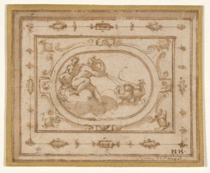 Aurora und Tithonius, Studie für eine Bühnenkulisse für eine Aufführung von Aretino