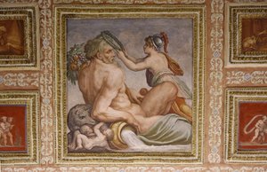 (Detail) Ceres stillt Triptolemus, Altoviti-Decke, 1553, Fresko