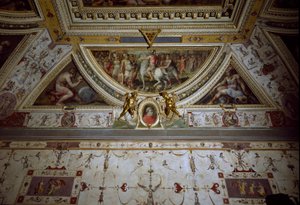 Detail des Zimmers von Lorenzo il Magnifico, Darstellung der Schlacht von Sarzana (Fresko)