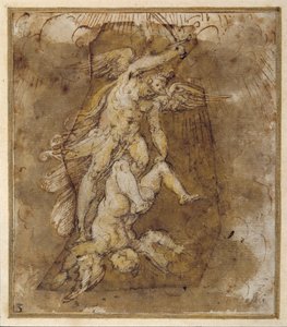 Zeichnung für die Engel des Gewölbes von Sankt Michael, um 1511-74