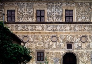 Fassade der Pinacoteca comunale (Palazzo Vitelli alla Cannoniera)