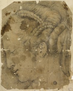 Weiblicher Kopf im Profil nach links von Giorgio Vasari