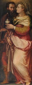 Giorgio Vasari mit seiner Frau Niccolosa Bacci, ca. 1565 von Giorgio Vasari