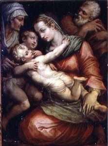 Heilige Familie mit St. Anna und Johannes dem Täufer von Giorgio Vasari