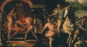 Die Vision von Graf Hugo von Giorgio Vasari