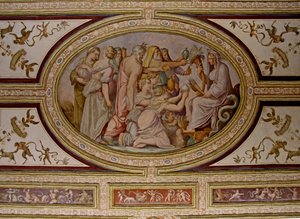 (Detail) Der Mythos von Ceres, Altoviti-Decke, 1553, Fresko von Giorgio Vasari