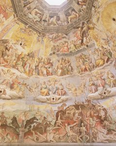 Das Jüngste Gericht, Detail aus der Kuppel des Doms von Giorgio and Zuccari Federico  Vasari
