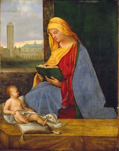 Die Jungfrau und das Kind mit Blick auf Venedig Die Tallard Madonna, frühes 16. Jahrhundert von Giorgione