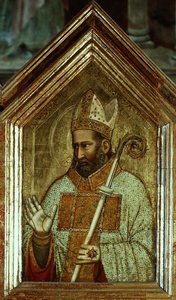 Heiliger aus dem St. Reparata Polyptychon (mittleres rechtes Panel) (Detail) von Giotto (c.1266 1337)