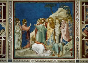 Die Auferweckung des Lazarus, Detail aus Leben und Passion Christi, von Giotto