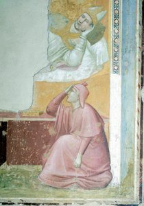 Erscheinung des Heiligen Franziskus vor Bischof Guido von Assisi (Detail) von Giotto (c.1266 1337)