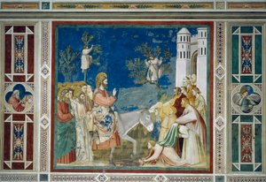 Einzug Jesu in Jerusalem (Detail) von Giotto (c.1266 1337)