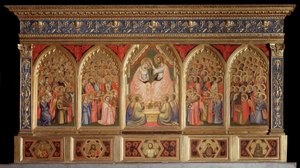 Polyptychon Baroncelli: die Krönung der Jungfrau von Giotto (c.1266 1337)