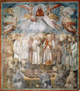 Das Begräbnis des Heiligen Franz von Assisi und die Überprüfung der Stigmata von Giotto (c.1266 1337)