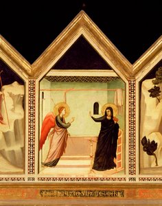Verkündigung, aus dem St. Reparata Polyptychon (Detail) von Giotto di Bondone