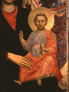 Christkind aus der Madonna und Kind auf dem Thron von Giotto di Bondone