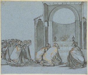 Gebet für das Blühen der Stäbe von Giotto di Bondone