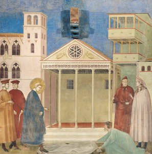 St. Franziskus wird von einem einfachen Mann geehrt, 1297-99