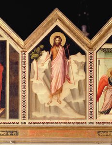St. Johannes der Täufer, aus dem St. Reparata Polyptychon (Detail) von Giotto di Bondone