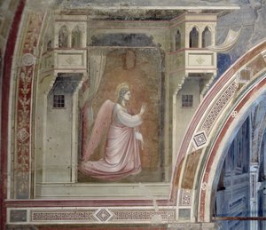 Die Verkündigung (Detail) von Giotto di Bondone