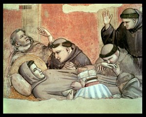 Der Tod des Hl. Franziskus (Detail) von Giotto di Bondone