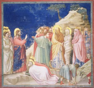 Die Auferweckung des Lazarus, ca. 1305 (vor der Restaurierung)